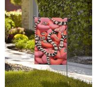 Drapeau de 71 x 40 cm - Décoration de jardin - Bannière robuste - Un tas de serpents fous - Bannière de cour en polyester 200D - Drapeaux de bienvenue avec 2 œillets - Bannière d'extérieur pour les