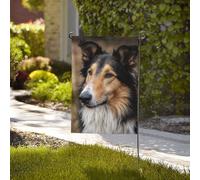 Drapeau de 71 x 40 cm - Décoration de jardin robuste - Bannière de chien et cheval - Bannière de cour en polyester 200D - Drapeaux de bienvenue avec 2 œillets - Bannière d'extérieur pour les vacances