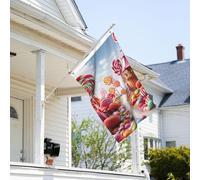 Drapeau de 9,1 x 0,6 m résistant à la décoloration pour l'extérieur - Bannière décorative pour extérieur - Toile de fond pour jardin - Drapeau mural double face avec œillets en laiton - Toile de fond
