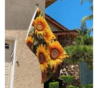 Drapeau de 9,1 x 0,6 m résistant à la décoloration pour l'extérieur - Bannière décorative sur le thème des plantes - Drapeaux de jardin double face avec œillets en laiton - Toile de fond amusante pour