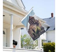 Drapeau de 9,1 x 6,1 cm résistant à la décoloration pour l'extérieur - Bannière décorative pour église arménienne - Drapeau de jardin double face avec œillets en laiton - Toile de fond amusante pour