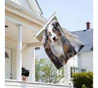 Drapeau de 9,1 x 6,1 m résistant à la décoloration pour extérieur - Bannière décorative de berger australien - Drapeau de jardin double face avec œillets en laiton - Toile de fond amusante pour