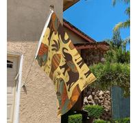 Drapeau de 9,1 x 6,1 m résistant à la décoloration pour l'extérieur - Bannière décorative d'éléphant d'Afrique - Drapeau de jardin double face avec œillets en laiton - Toile de fond amusante pour