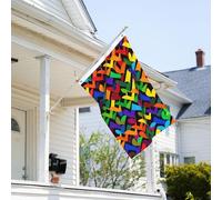 Drapeau de 9,1 x 6,1 m résistant à la décoloration pour l'extérieur - Bannière décorative Gay Pride - Drapeaux de jardin arc-en-ciel double face avec œillets en laiton - Toile de fond amusante pour