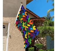 Drapeau de 9,1 x 6,1 m résistant à la décoloration pour l'extérieur - Bannière décorative Gay Pride - Drapeaux de jardin arc-en-ciel double face avec œillets en laiton - Toile de fond amusante pour