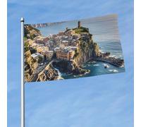Drapeau de 90 cm x 150 cm, drapeau double face 200D, bannière lourde belle italienne, bannière de bienvenue décorative avec œillets en laiton, drapeaux de jardin pour toutes les saisons