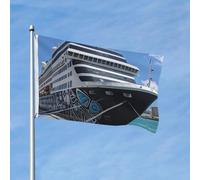 Drapeau de 90 x 150 cm - Décoration de jardin - Bannière robuste - Grand drapeau de bateau de croisière - Bannière d'extérieur avec 2 œillets - Drapeaux de bienvenue pour les vacances en toutes