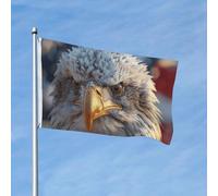 Drapeau de 90 x 150 cm - Décoration de jardin robuste - Bannière d'aigle avec 2 œillets - Drapeaux de bienvenue pour les vacances en toutes saisons