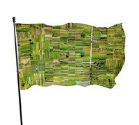 Drapeau de 91 x 152 cm - Vue aérienne - Couleurs vives - En polyester résistant à la décoloration - Avec 2 œillets en laiton - Pour décoration intérieure et extérieure