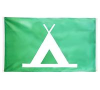 Drapeau de balcon (avec 4 oeillets) Camping - 90 x 150 cm + Digni®-sticker gratuit