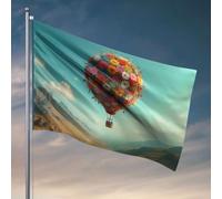 Drapeau de bar à air chaud orné de fleurs colorées pour dortoir, camping-car, décoration pour voyage (152 x 244 cm)