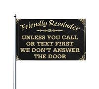 Drapeau de bar Man Cave Decor Friendly Rappel Unless You Call or Text First We Don'T Answer The Flag Décoration de chambre Drapeau d'automne Jardin (60 x 90 cm)
