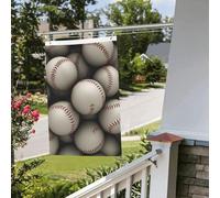 Drapeau de baseball 6 x 0,9 m - Pour extérieur et intérieur - Pour le printemps, l'été, l'automne, l'hiver - Drapeaux de jardin avec œillets verticaux double face pour décorations de cour
