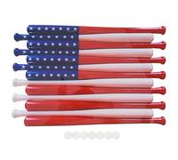 Drapeau de Baseball du Jour de l'indépendance, décoration Murale en Acrylique Patriotique pour Porte de Salon, décoration de Maison de Vacances imprimée Double Face 30x19x10cm
