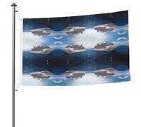 Drapeau de bateau de croisière double face avec œillets - 1,5 x 2,4 m - Drapeau décoratif pour patio, porche, événement de groupe.