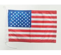 Drapeau de bateau USA 20 x 30 cm, tissu lourd, imprimé, résistant, avec maille et œillets, drapeau maritime des États-Unis 20 x 30 cm (USA)