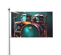 Drapeau de batterie cool de 0,9 x 1,5 m, pour extérieur et intérieur, printemps, été, automne, hiver, drapeau de jardin avec œillets, drapeau de vacances double face pour décorations de cour