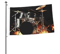 Drapeau de batteur 2 x 3 pieds intérieur avec œillets, drapeau de jardin double face, grande bannière, drapeaux de maison pour l'extérieur, décoration murale, affiche suspendue