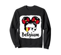 Drapeau de Belgique Fille Supporters Belges Fiers Belgium Sweatshirt