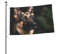 Drapeau de berger allemand 61 x 91 cm - Impression double face - Drapeau de jardin pour l'extérieur - Bannière cadeau avec œillets - Toile de fond pour photo pour décoration intérieure et extérieure