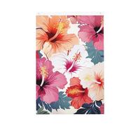 Drapeau de bienvenue à imprimé floral hawaïen - 6 x 0,9 m - Double face - Ne se décolore pas - Toile de fond pour photo - Bannière pour cour, porche, pelouse, décoration extérieure