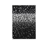 Drapeau de bienvenue à paillettes noires et blanches - 61 x 90 cm - Double face - Pour maison, cour, porche, pelouse