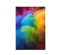 Drapeau de bienvenue arc-en-ciel fumé pour jardin, 6 x 0,9 m, ne se décolore pas, drapeau double face pour maison, cour, porche, pelouse
