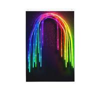 Drapeau de bienvenue arc-en-ciel néon 61 x 91 cm double face qui ne se décolore pas pour maison, cour, cour, porche, pelouse, décoration extérieure