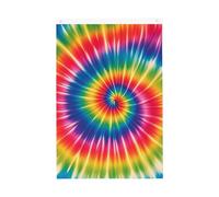 Drapeau de bienvenue arc-en-ciel Tie Dye pour jardin, 6 x 0,9 m, ne se décolore pas, drapeau double face, bannière extérieure pour cour, porche, pelouse