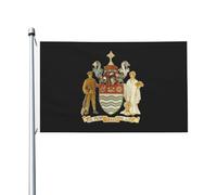 Drapeau De Bienvenue Armoiries De Barrie, Ontario Imperméable Bannière De Cour Uv Fade Résistant Décoration De Jardin Pour Bureaux Porche D'Intérieur 3X5 Ft