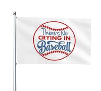 Drapeau De Bienvenue Au Baseball, On Ne Pleure Pas. Durable Décoration De Drapeau Double Face Bannière Décorative Pour Bureaux Ferme Vacances 3X5 Ft