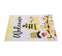 Drapeau de Bienvenue D'été Gnome, Polyester, Impression Claire, Décor | Jardin et Entrée, Motif Abeilles, Usage Saisonnier, Pratique et Résistant