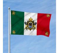 Drapeau de Bienvenue Deuxième Empire mexicain historique Bannière de Cour | pour Vacances 3x5 FT Amusant Décoration De Jardin UV Fade RéSistant Bannière pour Ferme Patio
