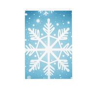 Drapeau de bienvenue d'hiver en forme de flocon de neige pour jardin, 6 x 0,9 m, ne se décolore pas, drapeau double face pour maison, cour, porche, pelouse