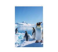 Drapeau de bienvenue en Antarctique en forme de pingouin - 61 x 91 cm - Ne se décolore pas - Double face - Bannière d'extérieur pour cour, porche, pelouse