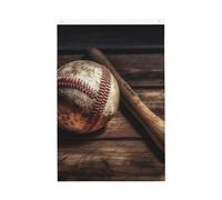 Drapeau de bienvenue en bois de baseball sur le jardin, 6 x 0,9 m, double face, ne se décolore pas, pour maison, cour, porche, pelouse, décoration extérieure