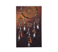 Drapeau de bienvenue en forme d'attrape-rêves d'étoiles - 91 x 152 cm - Double face - Ne se décolore pas - Pour maison, cour, porche, pelouse, décoration extérieure