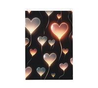 Drapeau de bienvenue en forme de cœur brillant - 61 x 91 cm - Ne se décolore pas - Double face - Bannière d'extérieur pour cour, porche, pelouse