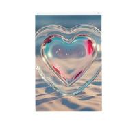 Drapeau de bienvenue en forme de cœur en verre - 61 x 91 cm - Ne se décolore pas - Double face - Bannière d'extérieur pour cour, porche, pelouse