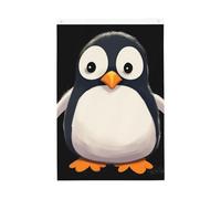 Drapeau de bienvenue en forme de pingouin mignon - 0,6 x 0,9 m - Ne se décolore pas - Double face - Bannière d'extérieur pour cour, porche, pelouse
