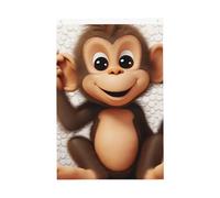 Drapeau de bienvenue en forme de singe mignon pour jardin, 6 x 0,9 m, ne se décolore pas, drapeau double face pour maison, cour, porche, pelouse