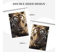 Drapeau de bienvenue en forme de tigre animal - 61 x 91 cm - Double face - Ne se décolore pas - Pour maison, cour, porche, pelouse, décoration extérieure