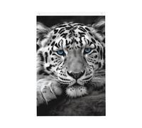 Drapeau de bienvenue en forme de tigre noir et blanc - 61 x 90 cm - Double face - Ne se décolore pas - Toile de fond pour photo - Bannière pour cour, porche, pelouse, décoration extérieure