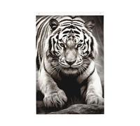 Drapeau de bienvenue en forme de tigre noir et blanc - 61 x 91 cm - Ne se décolore pas - Double face - Bannière d'extérieur pour cour, porche, pelouse