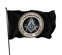 Drapeau De Bienvenue Foi Espérance Charité Maçonnique Franc-Maçon Suspendre Drapeaux De Cour Durable Bannière De Cour Pour Pelouse Fête Extérieure 3X5 Ft