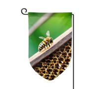 Drapeau de bienvenue imprimé abeille volante pour décoration extérieure pour jardin patio drapeau 30,5 x 45,7 cm, plusieurs formes