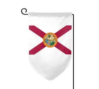 Drapeau de bienvenue imprimé drapeau de l'État de Floride Décoration extérieure tous temps Jardin Patio Drapeau 30,5 x 45,7 cm Plusieurs formes