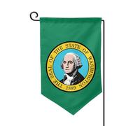 Drapeau de bienvenue imprimé drapeau de Washington - Décoration extérieure - Pour jardin et terrasse - 30,5 x 45,7 cm - Plusieurs formes