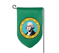 Drapeau de bienvenue imprimé drapeau de Washington - Décoration extérieure - Pour jardin et terrasse - 30,5 x 45,7 cm - Plusieurs formes