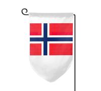 Drapeau de bienvenue imprimé drapeau norvégien pour décoration extérieure - Pour jardin et terrasse - 30,5 x 45,7 cm - Plusieurs formes